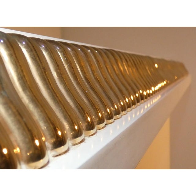 Regency Console Table with Ivory and Gold Lacquer Finish in the style of Alain Delon for Maison Jansen, France, 1970s For Sale - Image 9 of 12