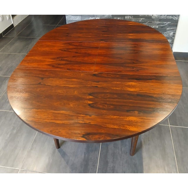 Vintage Scandinavian Rosewood Extendable Dining Table, 1970s For Sale - Image 4 of 16