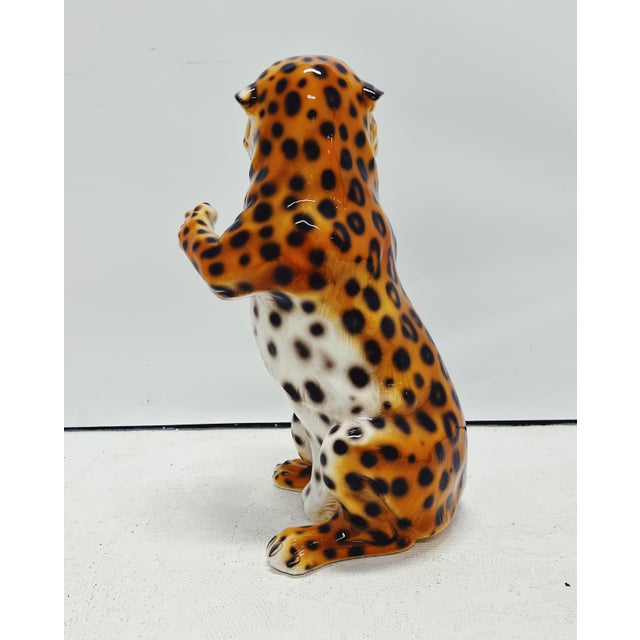 Contemporary Leopard Statue in Ceramic from Ceramiche Boxer For Sale - Image 3 of 7