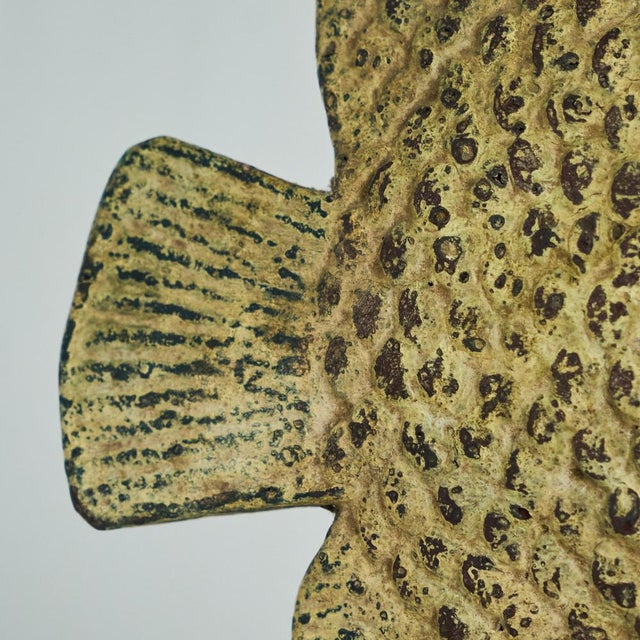 Decorative Fish Sculpture in Wood, 1950s For Sale - Image 3 of 7