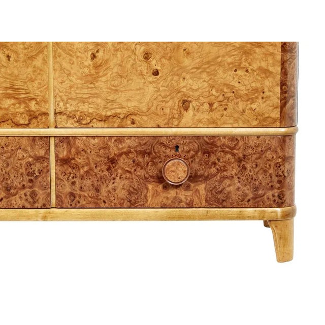 20th Century Swedish Burr Elm Cabinet For Sale - Image 6 of 12