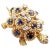 Gold Late 20th Century Tiffany & Co. Turtle Yellow Gold Diamond Sapphire Pin Brooch For Sale - Image 8 of 11
