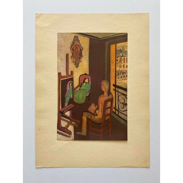 1940s Henri Matisse Vintage 1946 1st Edition Fine Art Lithograph Print " Le Peintre Et Son Modele " 1916 For Sale - Image 5 of 12