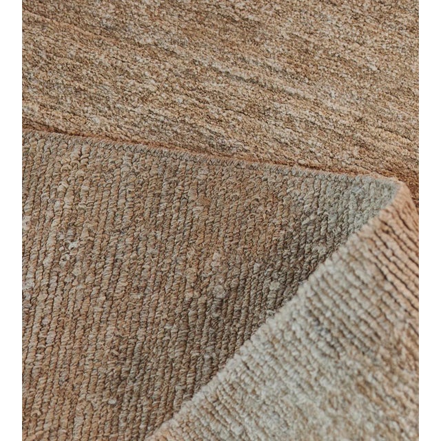 MANSOUR Handwoven All-Natural Beige Hemp Rug For Sale - Image 4 of 8