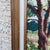 Wood 1970s Framed Needlepoint Country Scene Church With Steeple For Sale - Image 7 of 12