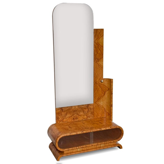 Art-Deco Walnut Dressing Mirror, 1930s For Sale - Image 9 of 9