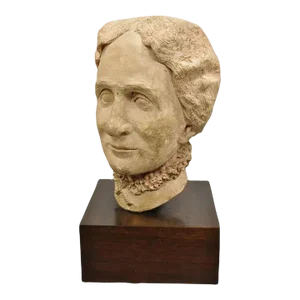Late 20th Century Mrs. Somson Ceramic Pottery Bust Sculpture by Jacobsen (Peppi) of Cokeville Wy