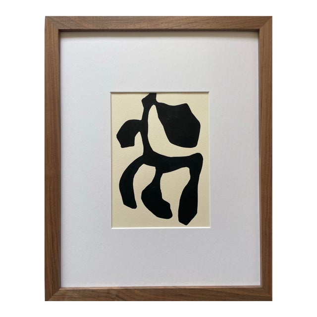 2026 "Richiesta" Abstract Botanical Painting on Paper by Artist r.k. Red For Sale