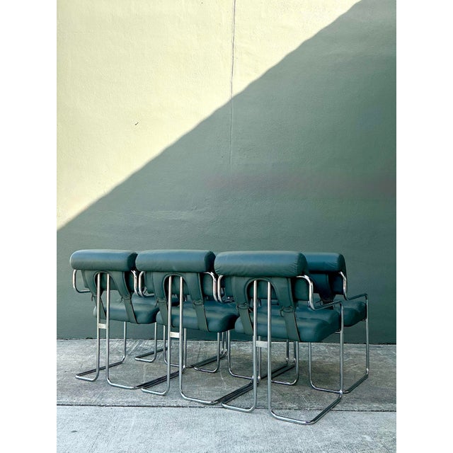 Teal Vintage Italian Guido Faleschini “Tucaroma”:Dining Chairs - Set of 6 For Sale - Image 8 of 12