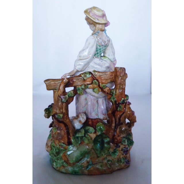 Maker / Style: Traditional German porcelain manufactory work (in the 19th-to-early-20th-century style of factories such as...