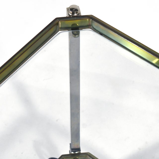 Mid 20th Century Brass and Chrome Serving Cart For Sale - Image 11 of 11