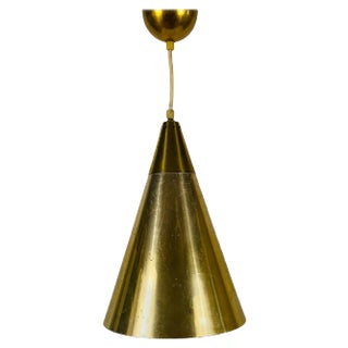 Polished Brass Pendant Lamp in the Style of Paavo Tynell, 1950s, Set of 3 For Sale