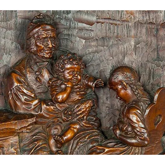 Rustic 19th Century Relief Woodcarving by Hermann Steiner Meran For Sale - Image 3 of 5