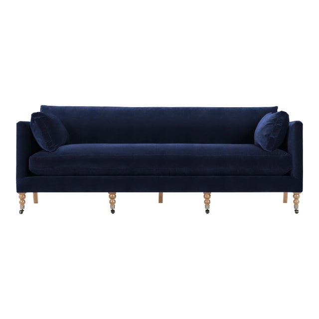 Greta Sofa, Midnight Velvet For Sale