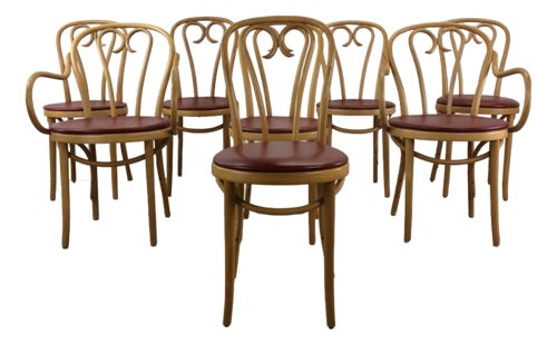 Set of Mid Century Modern Thonet Style Cafe Chairs