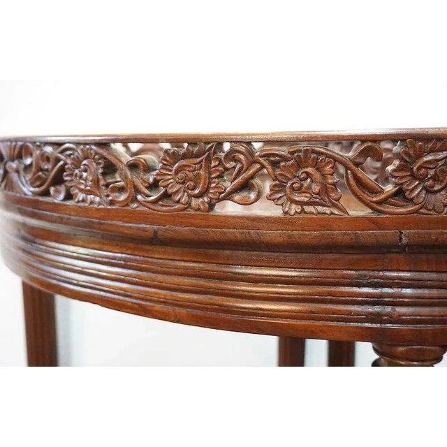 Indo-Portuguese Mahogany Corner Gallery Tables - A Pair For Sale - Image 9 of 10