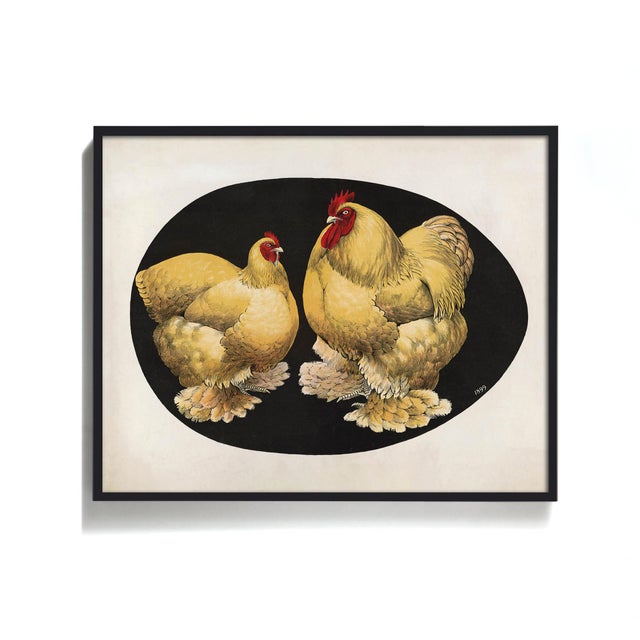Vintage Reproduction Victorian Chicken Print For Sale - Image 4 of 6