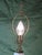 Gold Mid 20th Century Table Lamp Frosted Glass Gold Fowers Brass Hollywood Regency For Sale - Image 8 of 11