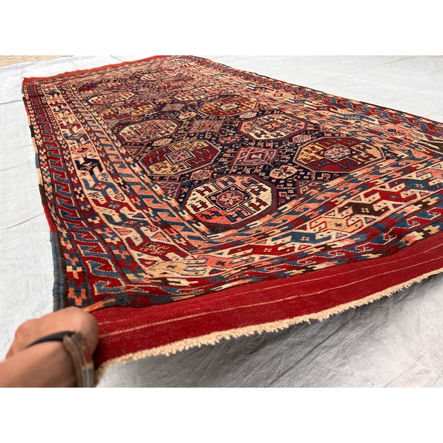 Antique Caucasian Shirvan Hand-Knotted Wool Rug - 11'2" X 5'2" For Sale - Image 9 of 14