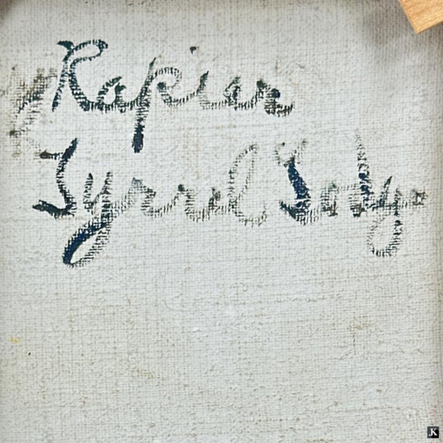 Mid 20th Century Hildegard Hume Hamilton (American 1898-1970) Oil on Canvas, Village Scene For Sale - Image 5 of 5