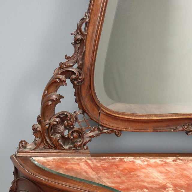 Console Table with Mahogany Mirror For Sale - Image 5 of 15