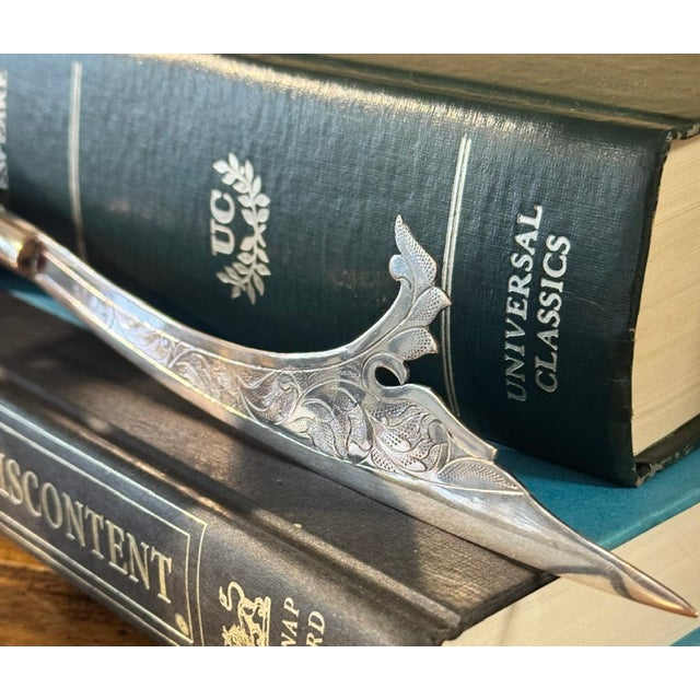 Mid 20th Century Persian Horn Jambiya Style Letter Opener For Sale - Image 12 of 14