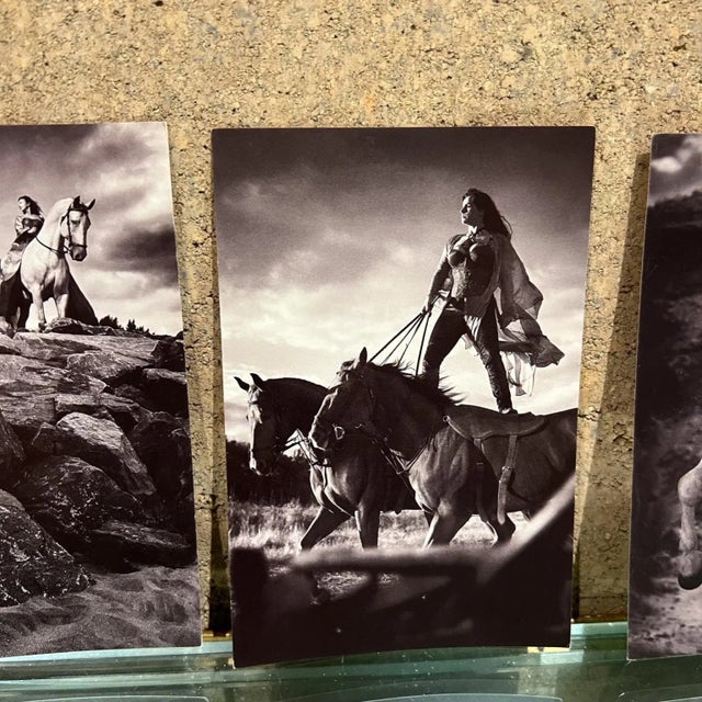 Modern Vintage Cavalia Set of Five Post Card Prints Black and White Canada For Sale - Image 3 of 8