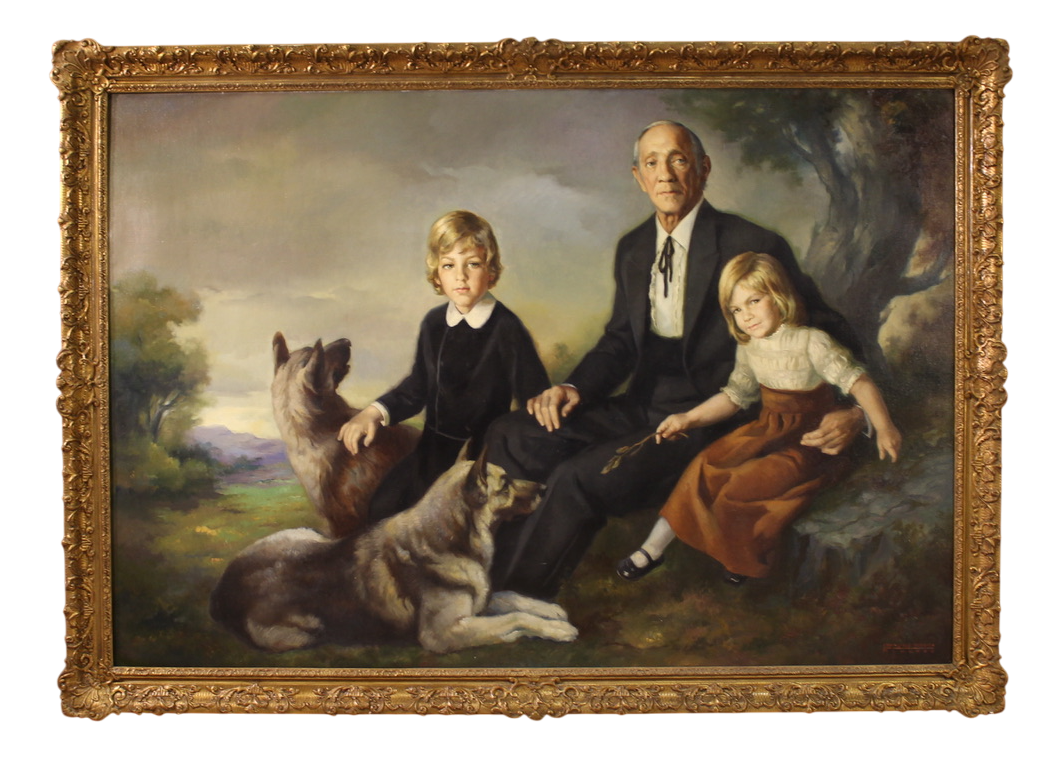 Francisco Ribera, Family Portrait, 1972, Oil on Canvas