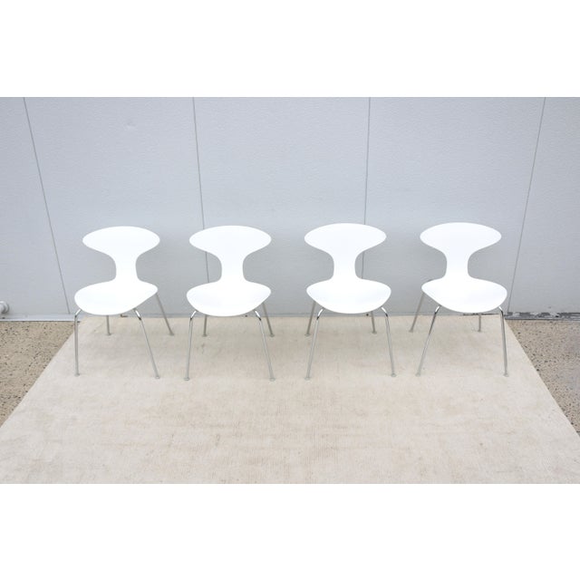 Modern Ross Lovegrove for Bernhardt Design Orbit Stacking Dining Chairs Set of 4 For Sale In New York - Image 6 of 18
