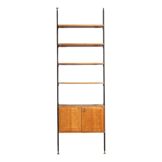Floor-to-Ceiling Bookcase, 1950s-1960s For Sale