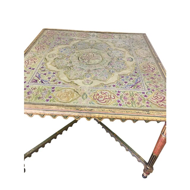 Mid 19th Century Ottoman Turkish Table With Tughra Monogram For Sale - Image 9 of 12