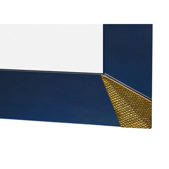 Vintage Murano Blue Mirrors - a Pair For Sale - Image 9 of 10