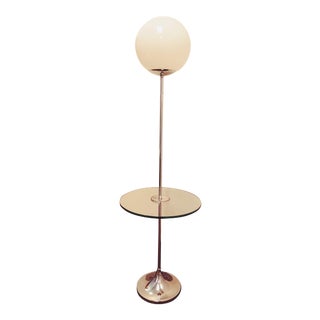 Mid Century Modern Floor/Table Chrome and Glass Lamp For Sale
