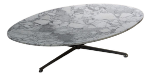 Large Oval Marble Coffee Table by Kin for Arflex, 1970s