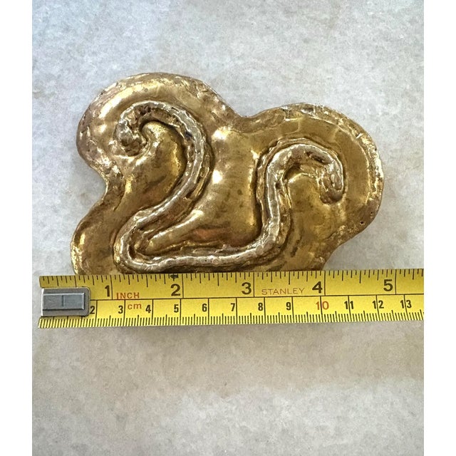 Mid 20th Century Mid 20th Century Brutalist Brass Belt Buckle For Sale - Image 5 of 5