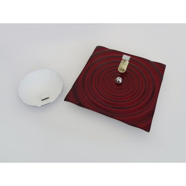 Wall Lamp in Red Glass and Chrome Reflector by Paul Neuhaus, 1990s For Sale - Image 9 of 11