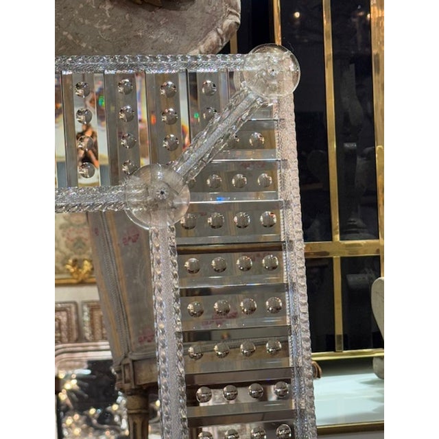 Early 21st Century Modern Murano Etched Glass Mirror For Sale - Image 5 of 7