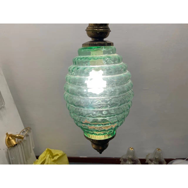 Green Murano Glass Pendant, 1950s For Sale - Image 3 of 9