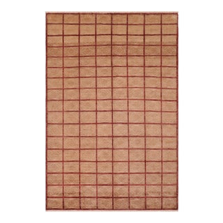 1990s 1990s Boho Chic Gabbeh Tan/Brown Wool Rug For Sale