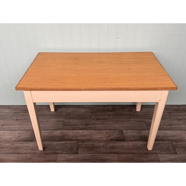 Vintage Italian Enamelled Fir Dining Table, 1950s For Sale - Image 10 of 17