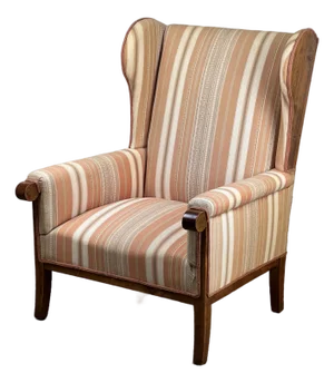 Antique Biedermeier Fruitwood Wingback Chair C. Mid 19th Century
