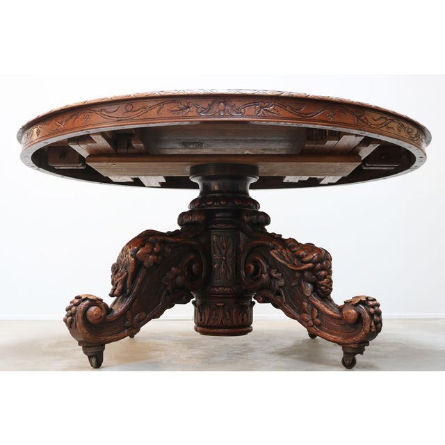 Antique French Oval Dining Table in Oak, 1850 For Sale - Image 18 of 18