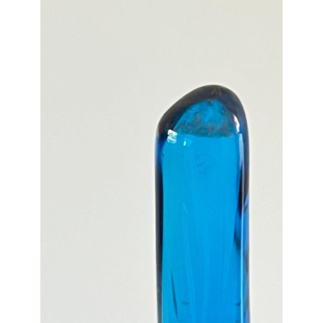 Vintage Italian Empoli Blue Apothecary Pedestal Jar For Sale - Image 9 of 10