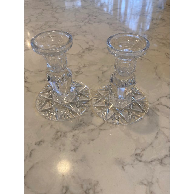American Vintage Pair of American Brilliant Candlesticks For Sale - Image 3 of 7