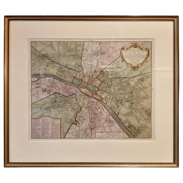 Antique Map of the City of Paris by Tirion, 1763 For Sale - Image 6 of 6