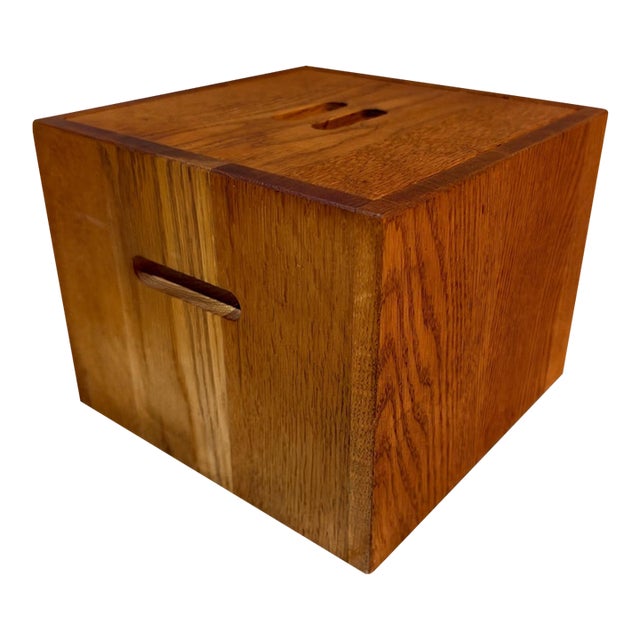 Vintage Mid-Century Modern Wooden Ice Bucket Bruce Marton DDC For Sale