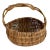 Early 20th C Grapevine & Willow Woven Gathering Basket For Sale