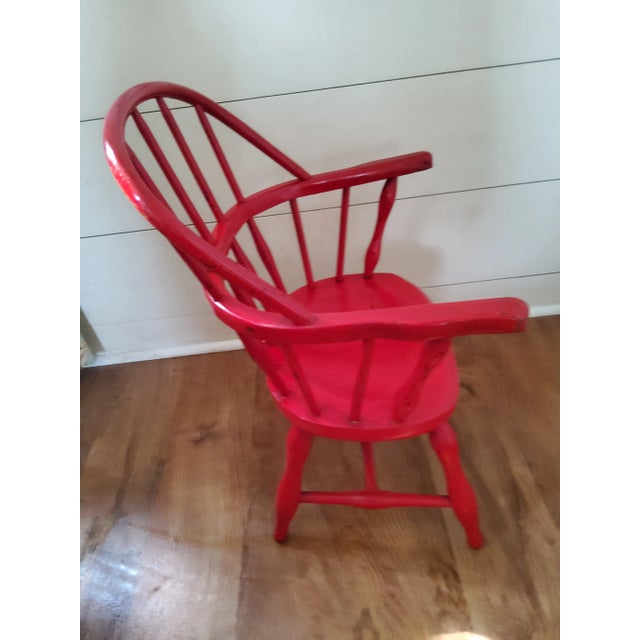 American 19th Century American Windsor Child's Armchair For Sale - Image 3 of 6