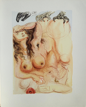 Salvador Dali, Le songe, Nude, Etching