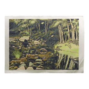 Gordon Mortensen "Big Sur" Signed Fine Art Woodcut River #129/130 Submit Offer